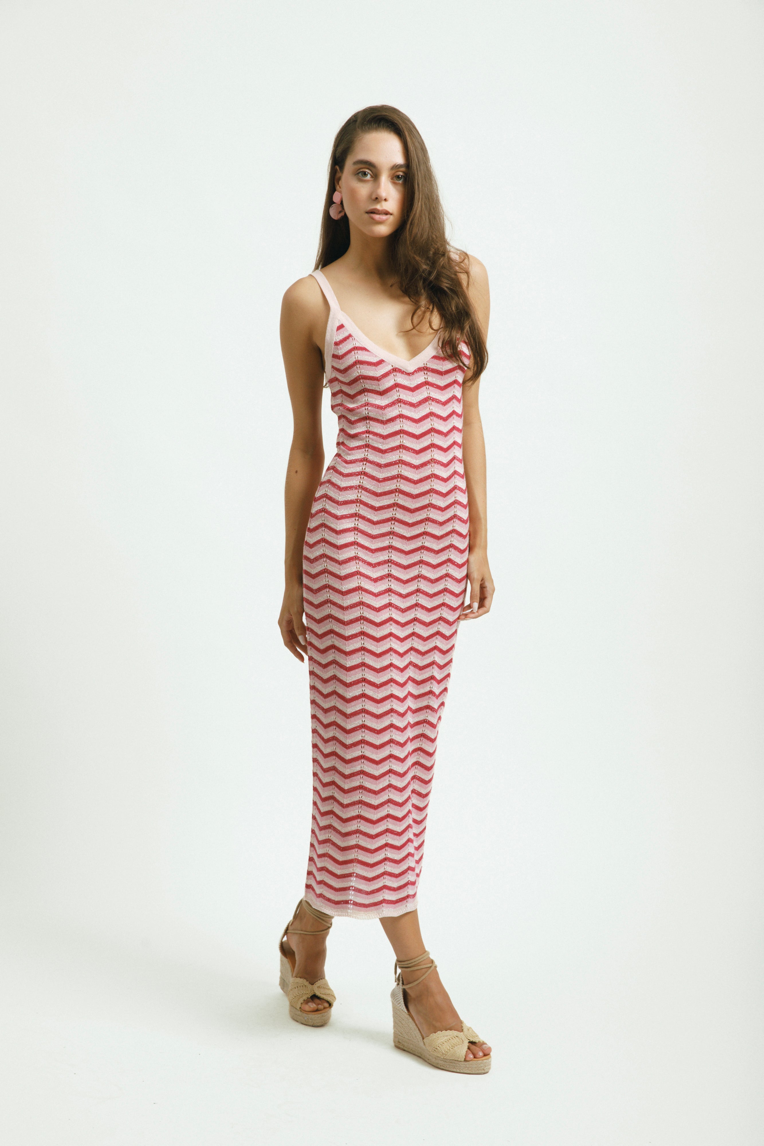 Aqcuara Flamingo thin lines Dress