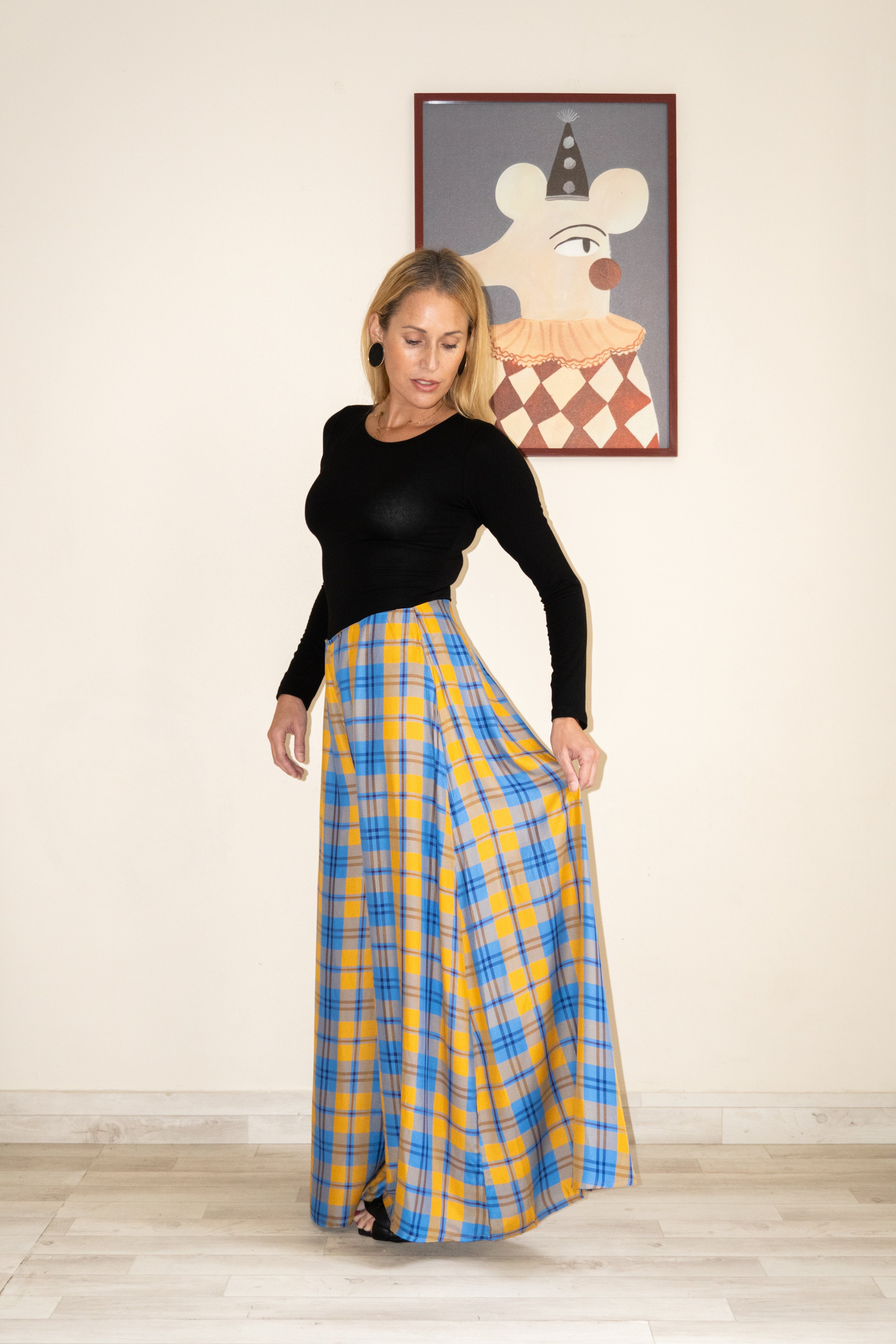 Palazo Plaid Yellow