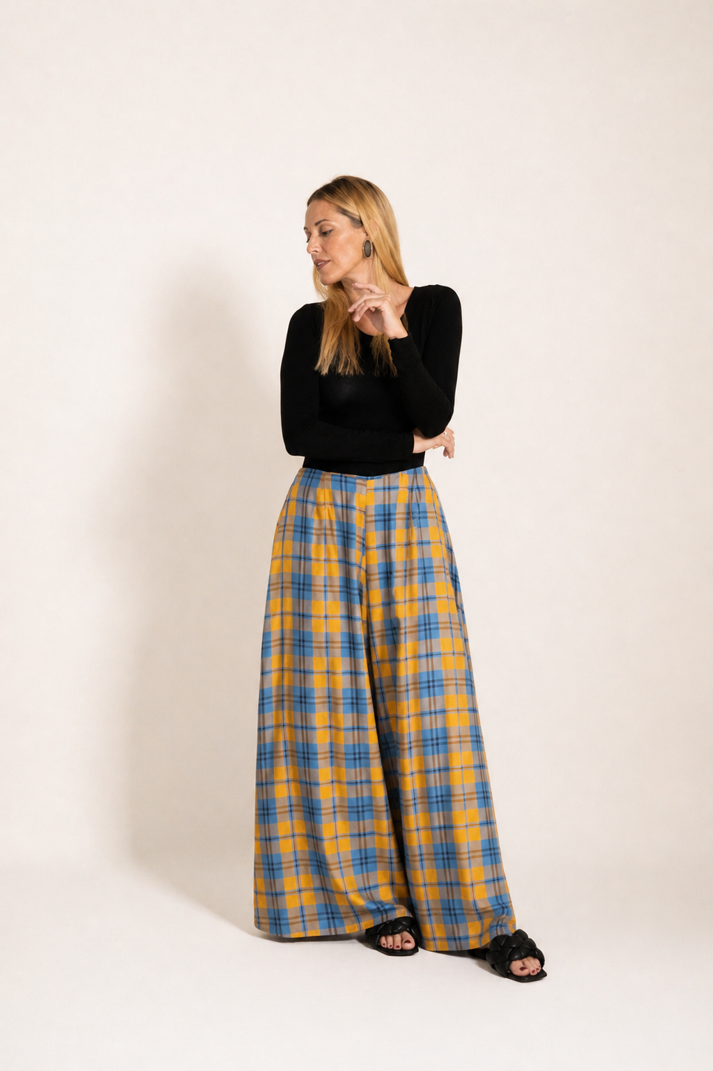 Palazo Plaid Yellow