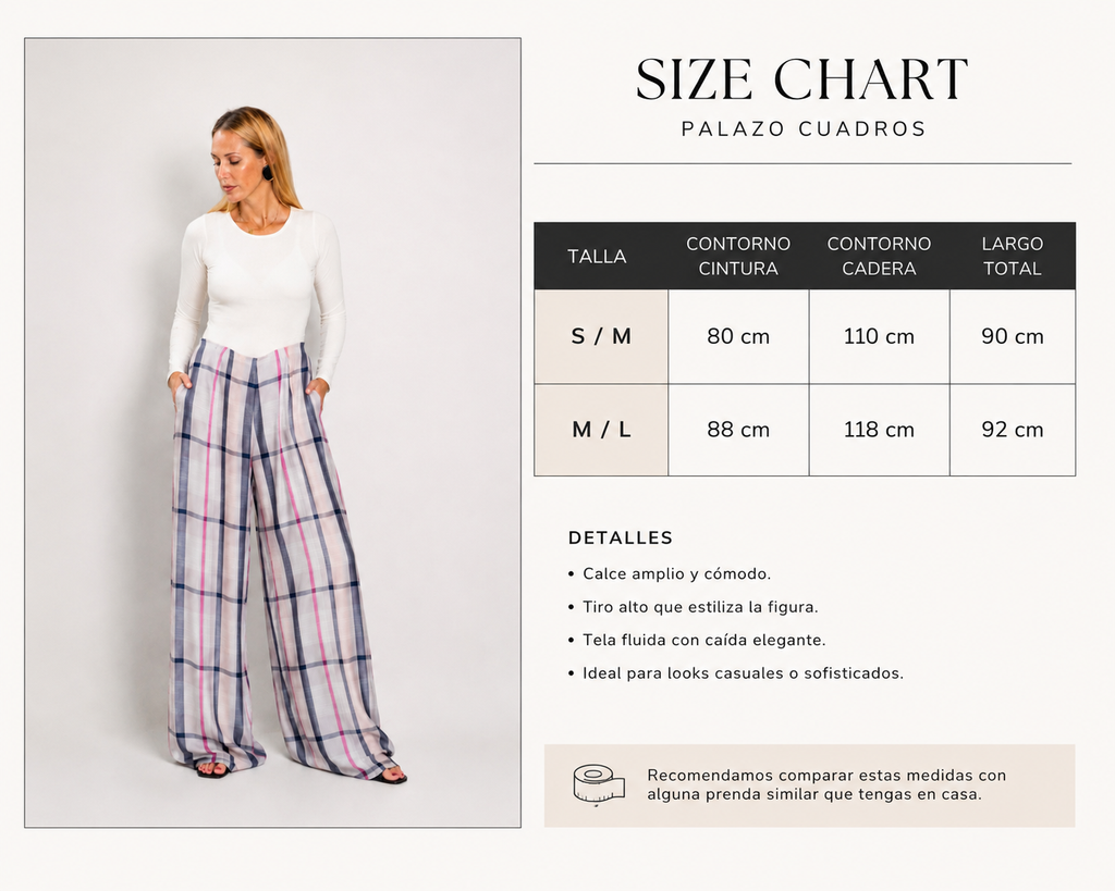 Palazo Plaid Rose