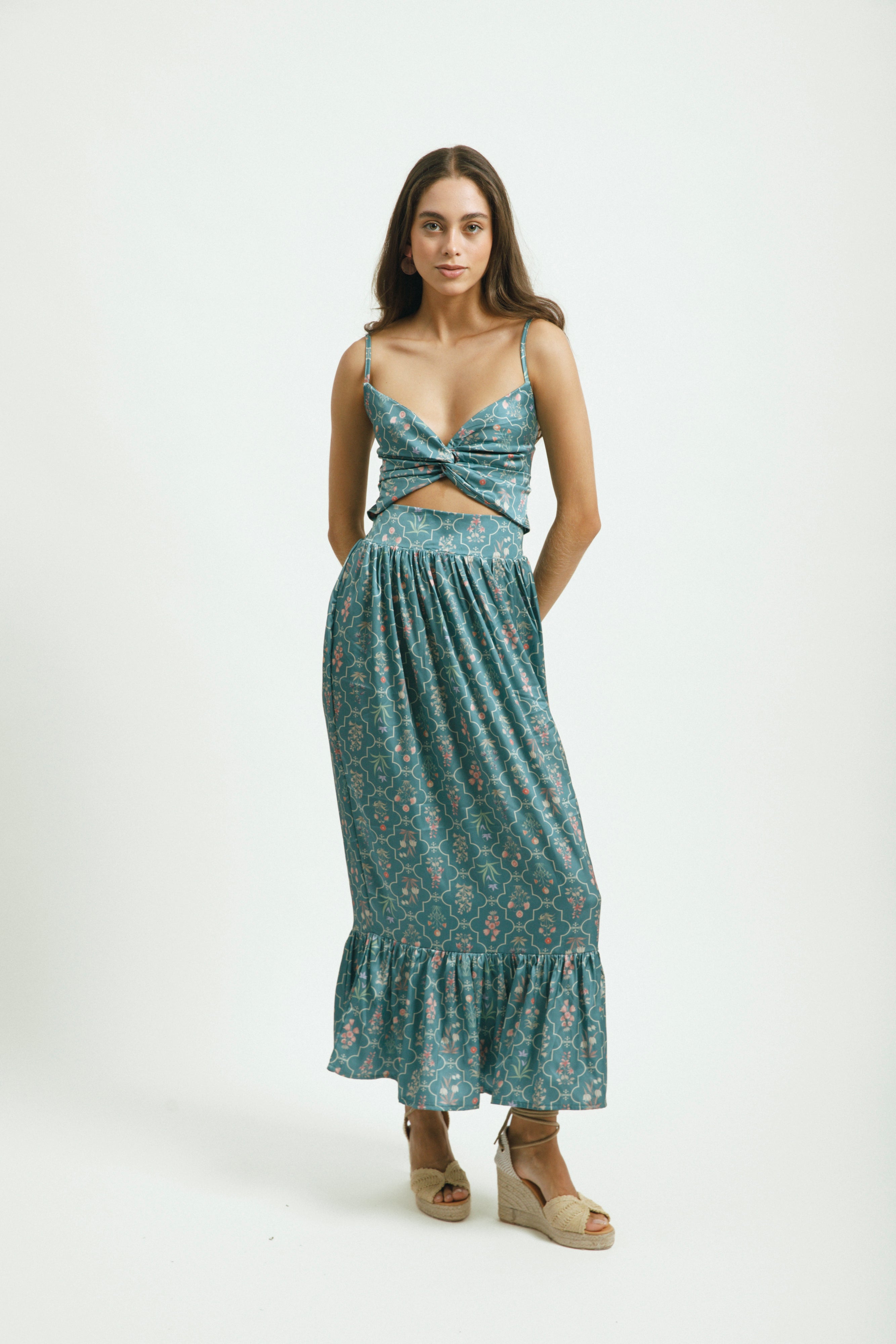 vestido largo verano diseño floral