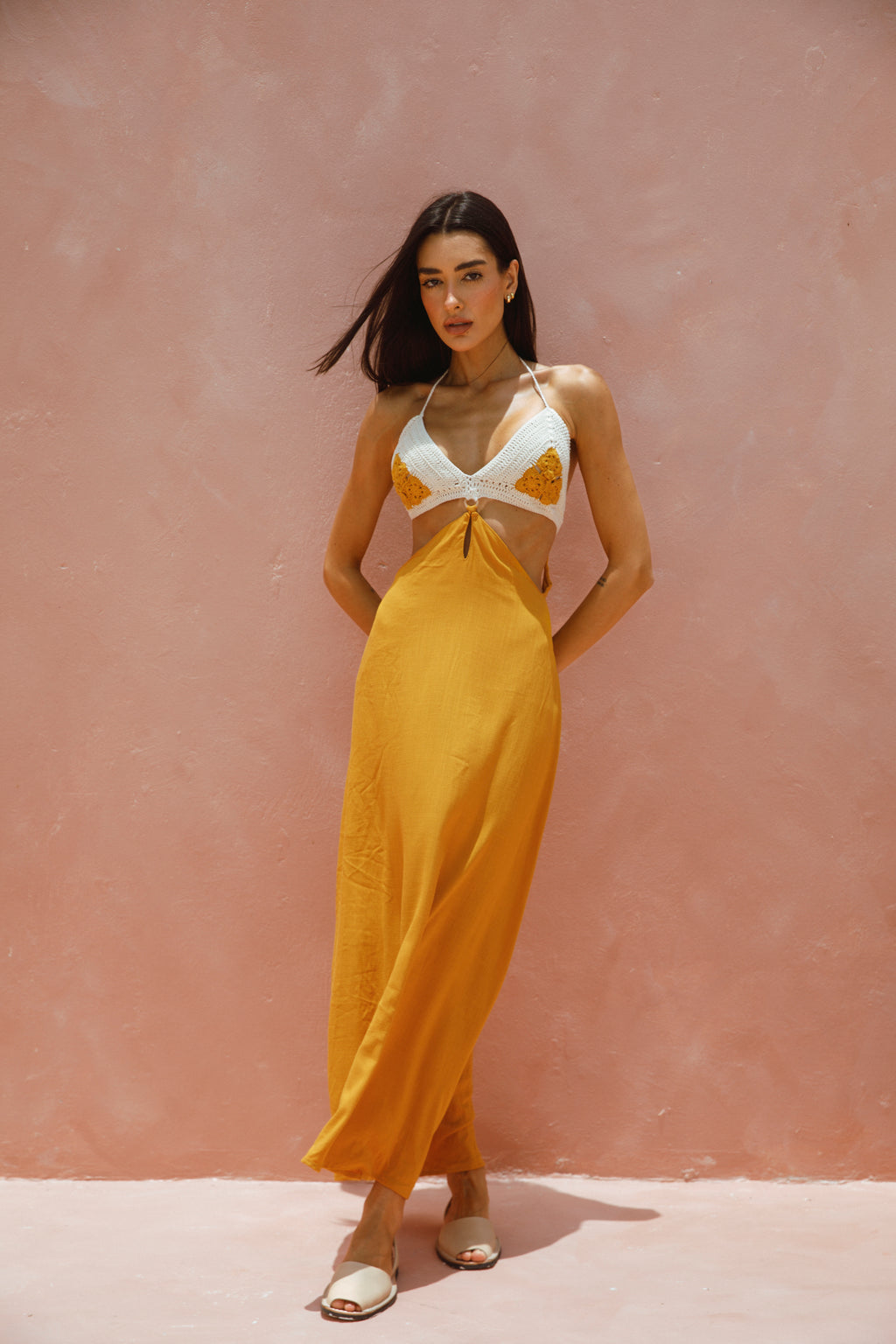 vestijo tejido a mano de mujer crochet