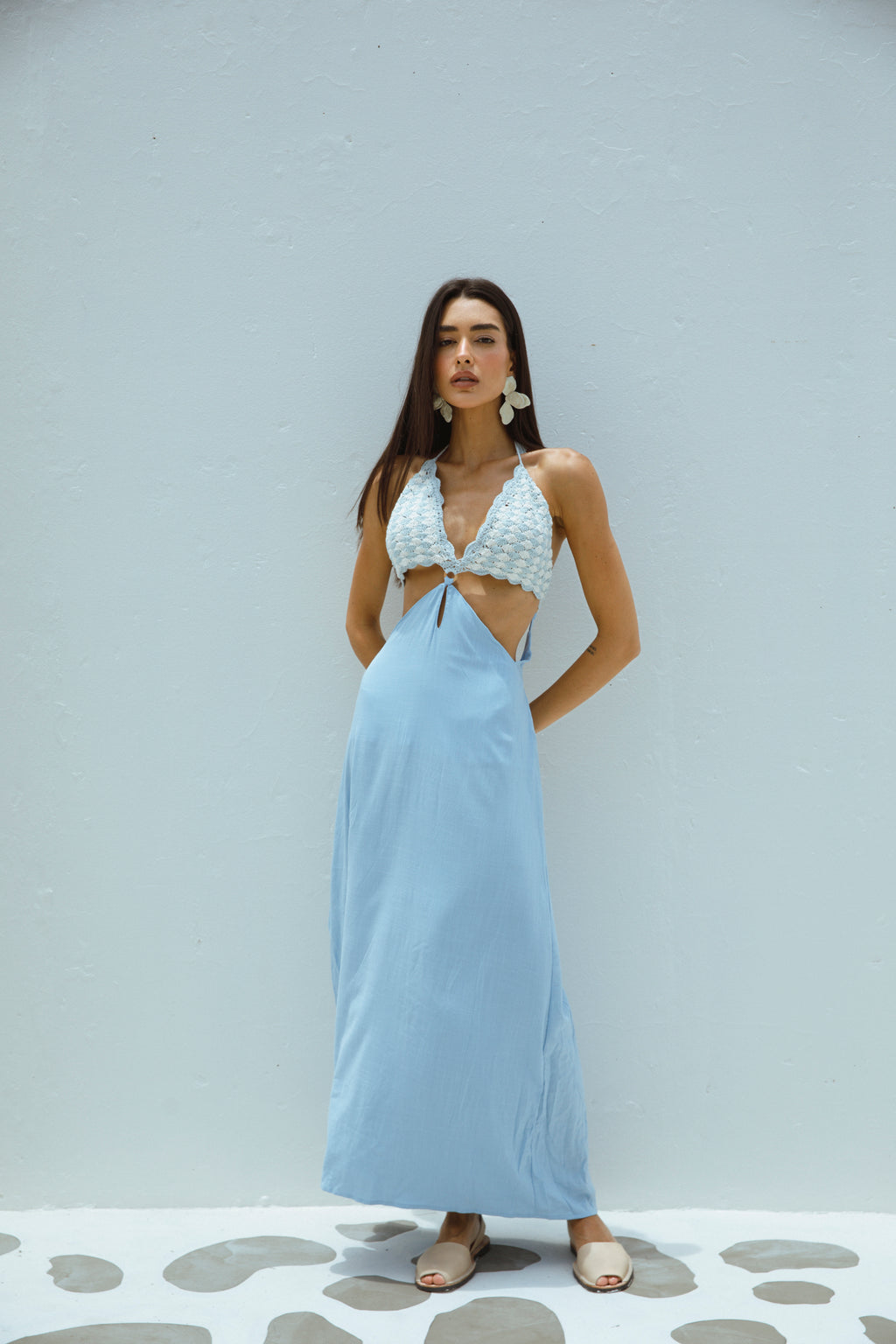 vestido de mujer tejido a mano crochet